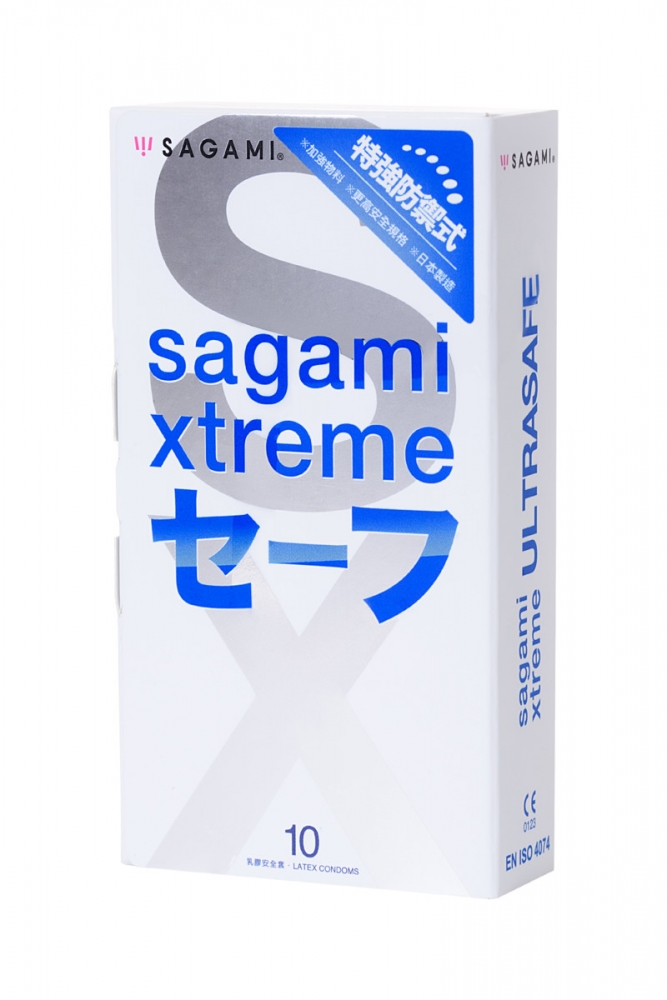 Презервативы анальные "Sagami Xtreme Ultra Safe" с обильной смазкой, 10шт 