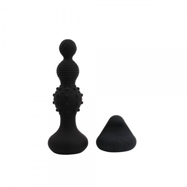 Пробка рельефная с вибрацией + дистанционный пульт-вибратор "Breakout Pro 5,1"  